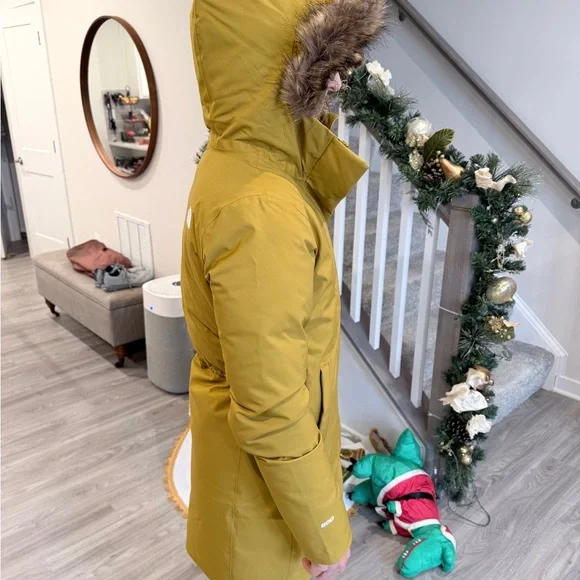 Women’s The North Face Arctic Insulated Parka Amber Green Winter Coat NWT!